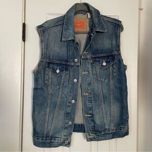 Levi's Blue Denim Trucker Vest